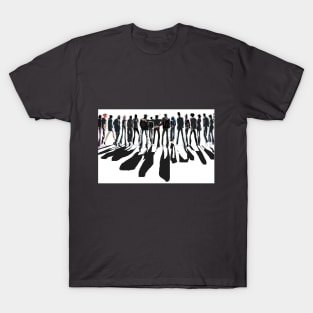 Walking Rodion People with Shadow T-Shirt